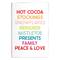 Stupell Industries Peace & Love Rainbow Christmas List Wall Plaque Art